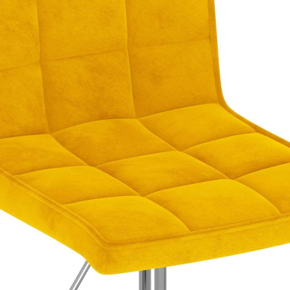 Sillas de comedor giratorias 2 uds terciopelo amarillo