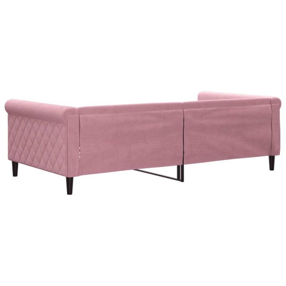 Sofá cama terciopelo rosa 100x200