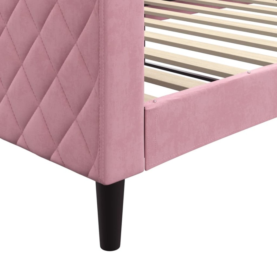 Sofá cama terciopelo rosa 100x200