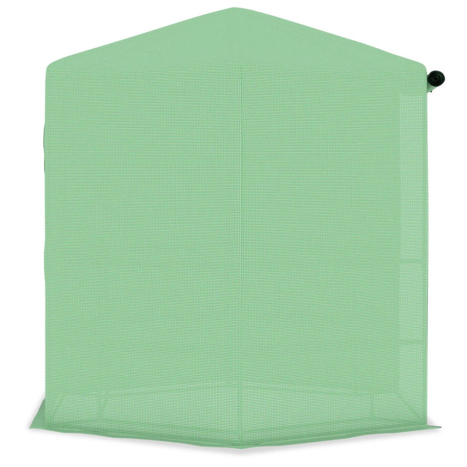 Invernadero con estantes acero 227x223