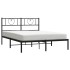 Estructura cama sin colchón con cabecero metal negro 140x200