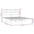 Estructura cama sin colchón con cabecero metal negro 140x200