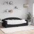 Sofá cama con colchón tela negro 90x190