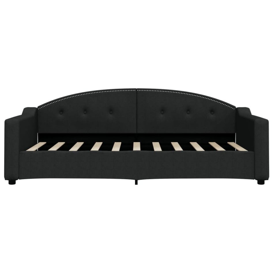 Sofá cama con colchón tela negro 90x190