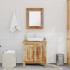 Mueble de baño con espejo de madera maciza de