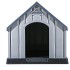 Caseta para perros gris 92x87x91 cm