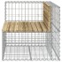 Banco jardín con gaviones madera pino impregnada 92x71x65,5