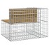 Banco jardín con gaviones madera pino impregnada 92x71x65,5