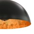Lámparas de techo 2 uds semiesféricas negro y dorado 50 cm