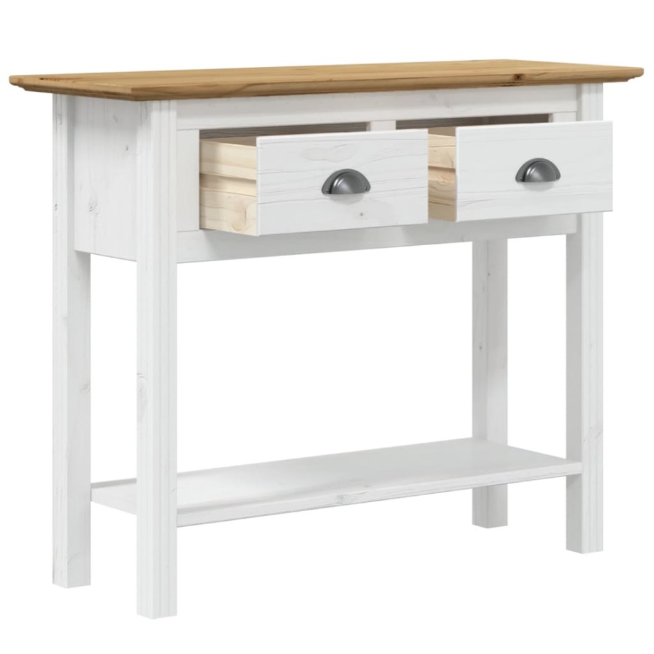 Mesa consola BODO madera maciza de pino marrón 91x35x74