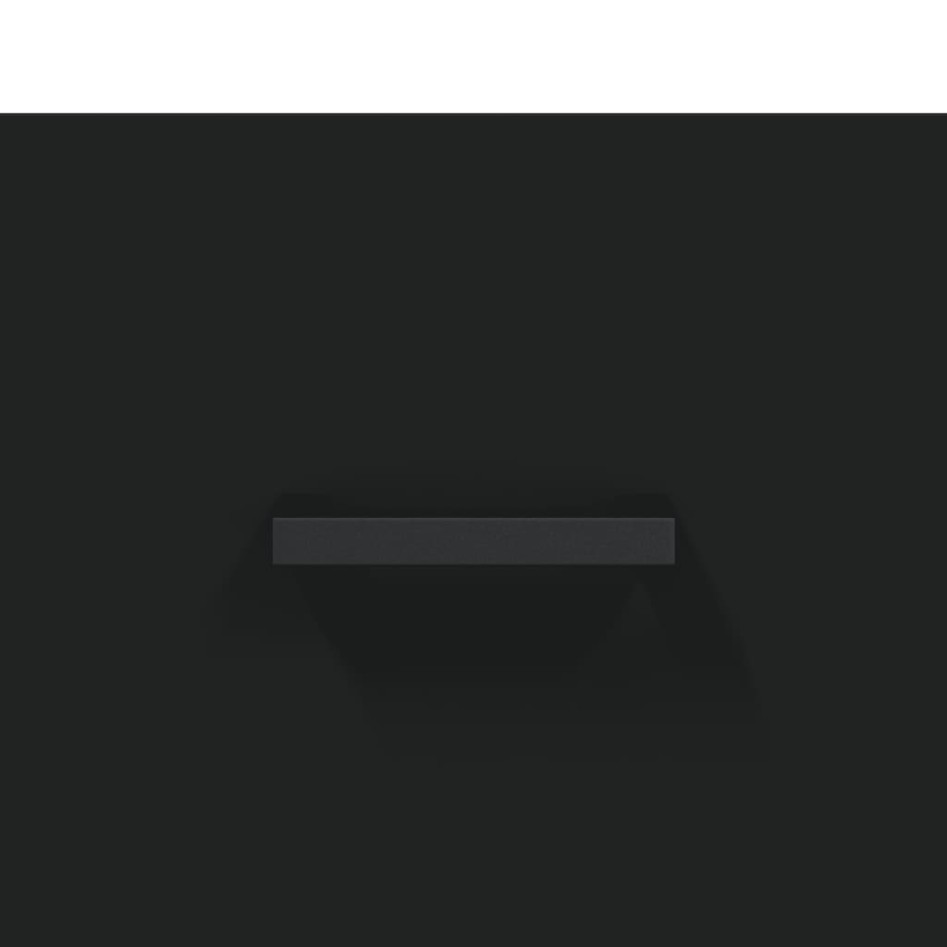 Aparador de madera de ingeniería negro 69,5x34x90