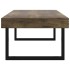 Mesa de centro MDF y hierro marrón oscuro y negro 120x60x40