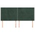 Cabeceros 4 unidades de terciopelo verde oscuro 90x5x78/88