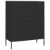 Armario de cajones de acero negro 80x35x101,5