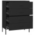 Armario de cajones de acero negro 80x35x101,5