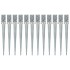 Picas de tierra 12 uds acero galvanizado plateado 8x8x76