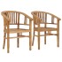 Silla de jardín 2 unidades madera maciza de