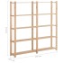 Estantería de 5 niveles madera pino maciza 170x28,5x170