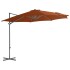 Sombrilla de jardín voladiza con palo de acero terracota 300