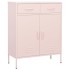 Armario de almacenamiento acero rosa 80x35x101,5