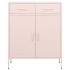 Armario de almacenamiento acero rosa 80x35x101,5