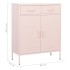 Armario de almacenamiento acero rosa 80x35x101,5