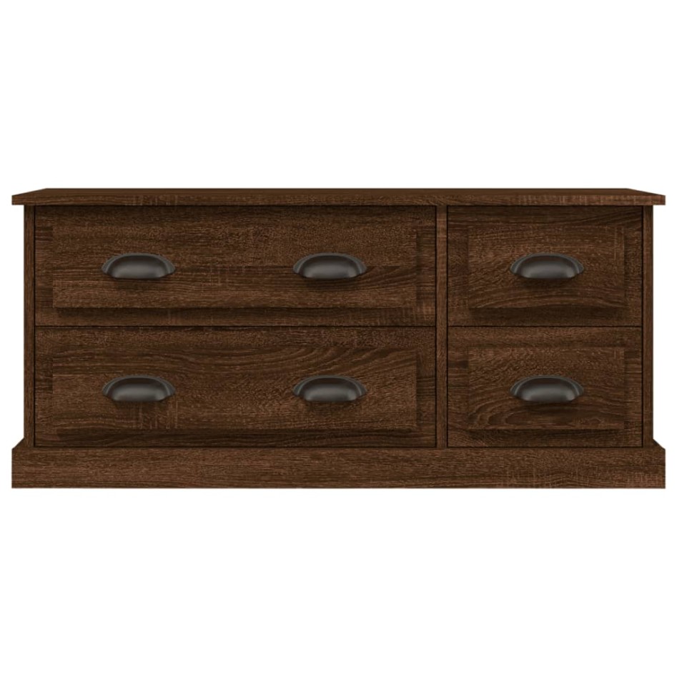 Mueble para TV madera contrachapada roble marrón 100x35,5x45