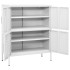 Armario de almacenamiento acero blanco 80x35x101,5