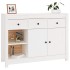 Aparador de madera maciza de pino blanco 100x35x74