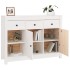 Aparador de madera maciza de pino blanco 100x35x74