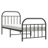 Estructura cama sin colchón con estribo metal negro 90x200