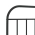 Estructura cama sin colchón con estribo metal negro 90x200