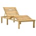 Tumbona de jardín con mesa de madera de pino