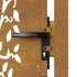 Puerta de jardín acero corten diseño árbol 105x180