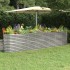 Jardinera arriate acero recubrimiento polvo plata 332x40x68