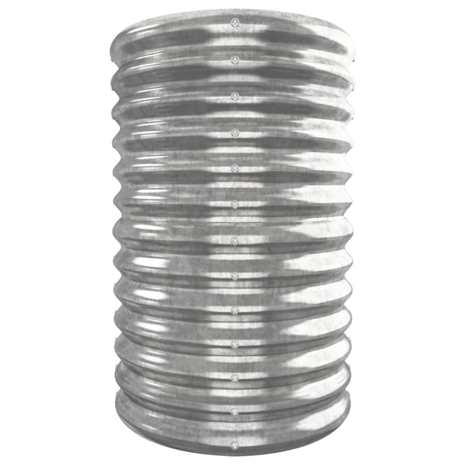 Jardinera arriate acero recubrimiento polvo plata 332x40x68