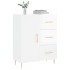 Aparador de madera contrachapada blanco brillante 69,5x34x90