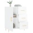 Aparador de madera contrachapada blanco brillante 69,5x34x90