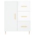 Aparador de madera contrachapada blanco brillante 69,5x34x90