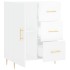 Aparador de madera contrachapada blanco brillante 69,5x34x90