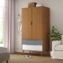 Armario MOLDE madera maciza de pino marrón 90x55x175