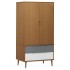 Armario MOLDE madera maciza de pino marrón 90x55x175