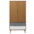 Armario MOLDE madera maciza de pino marrón 90x55x175
