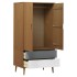 Armario MOLDE madera maciza de pino marrón 90x55x175