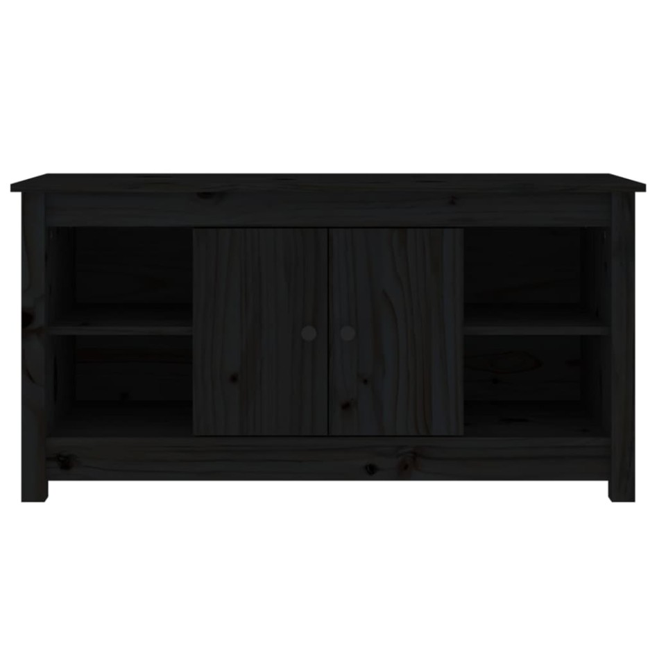 Mueble de TV de madera maciza de pino negro 103x36,5x52