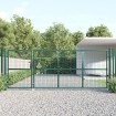 Puerta de malla de jardín acero galvanizado verde 350x175 cm