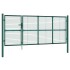 Puerta de malla de jardín acero galvanizado verde 350x175