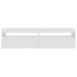 Muebles de TV con luces LED 2 uds blanco brillante 75x35x40