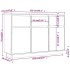 Aparador de madera maciza de pino 110x34x75