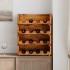 Botelleros para 16 botellas 4 piezas madera maciza de